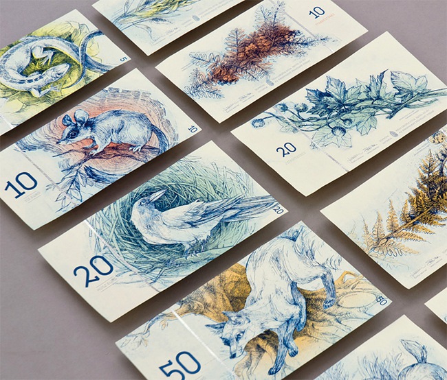创杰带你看看动植物手绘风格匈牙利纸币设计(图1)