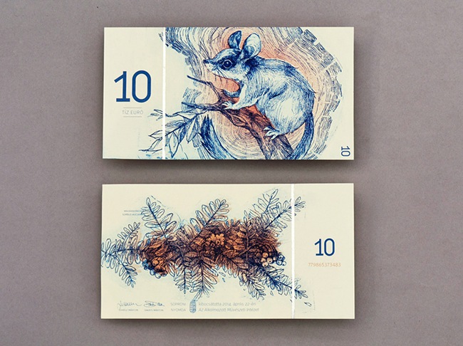 创杰带你看看动植物手绘风格匈牙利纸币设计(图5)