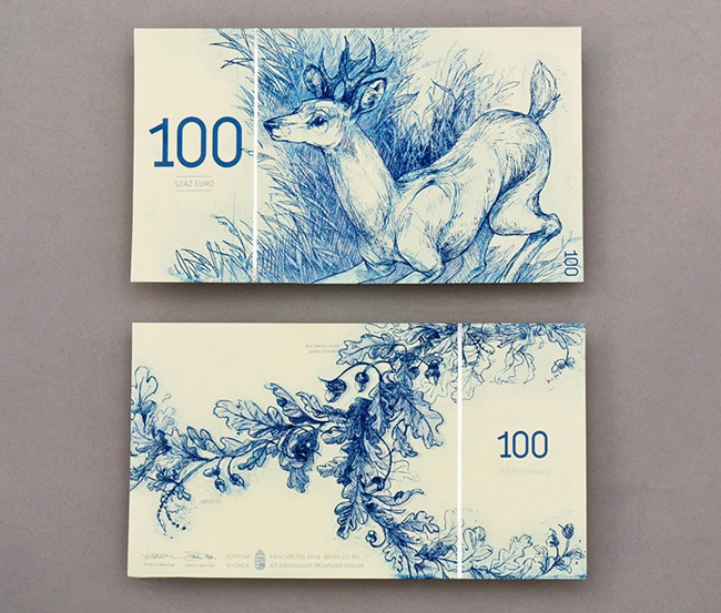 创杰带你看看动植物手绘风格匈牙利纸币设计(图8)